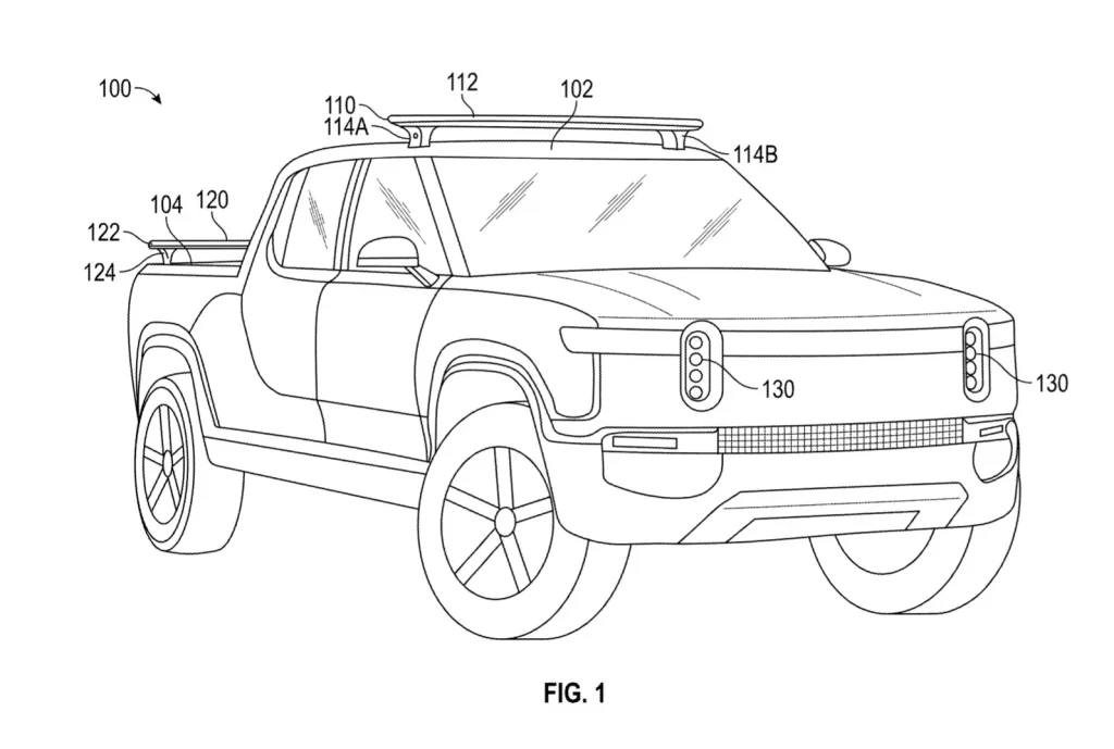 Rivian Patents Roof Rail Lighting System