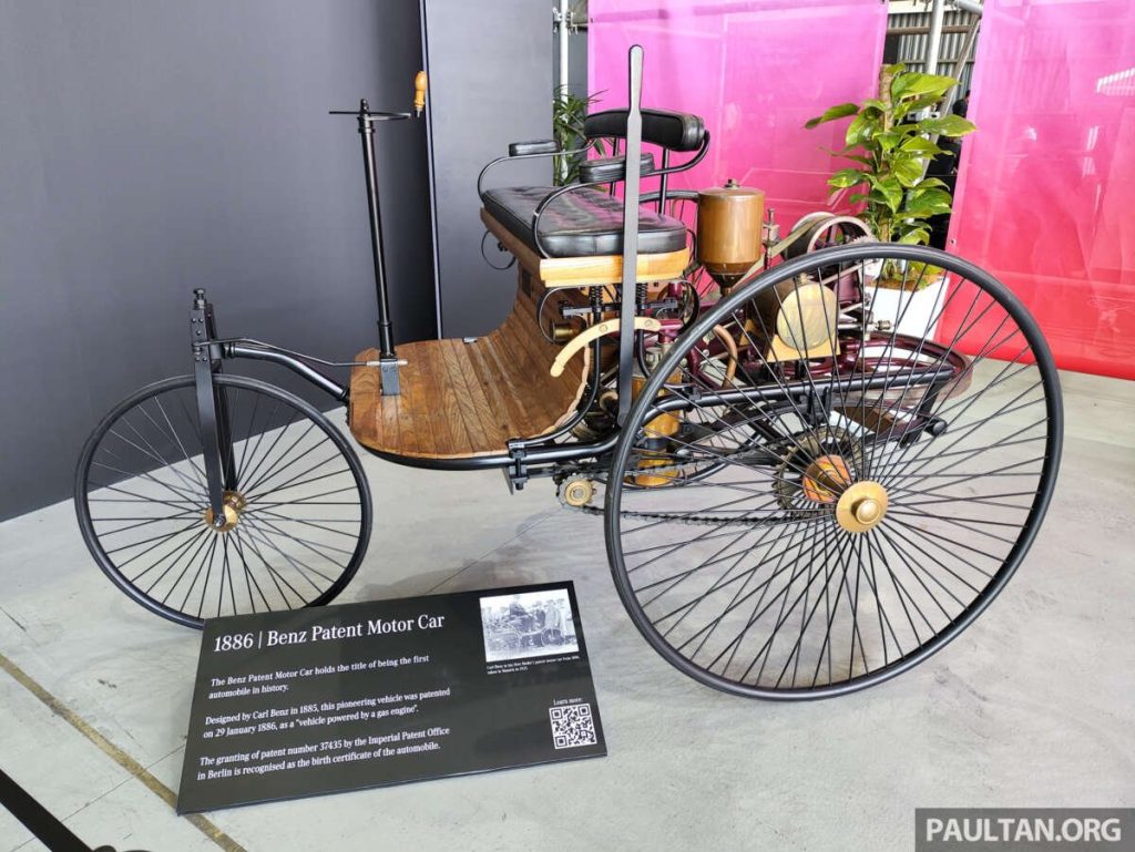 Benz Patent-Motorwagen on display at Mercedes-Benz World showcase, KL Base, Sungai Besi from July 5-7