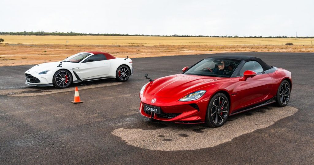 Mg Cyberster Vs Aston Martin V12 Vantage Drag Race