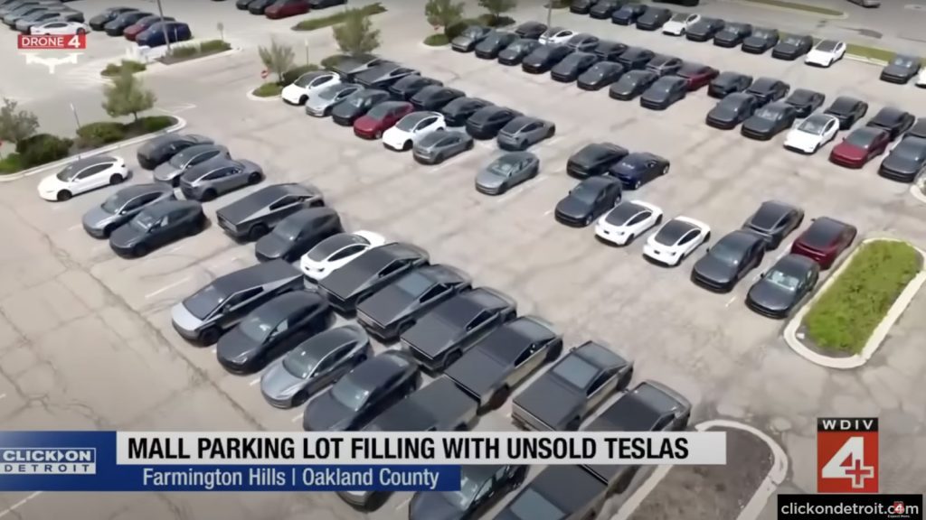 Hundreds Of Unsold Teslas Evicted From Detroit Parking Lot By