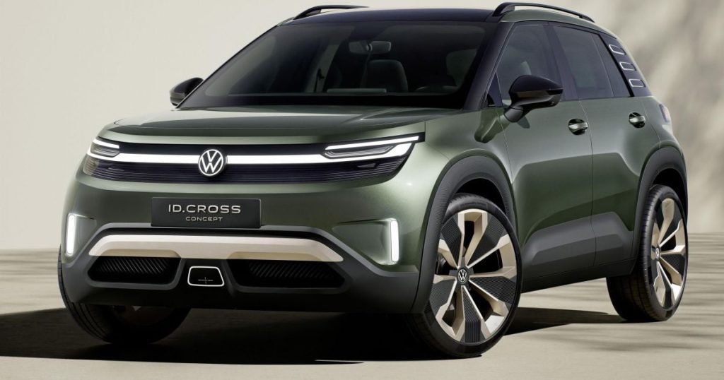 Volkswagen id. cross concept previews t cross sized electric suv