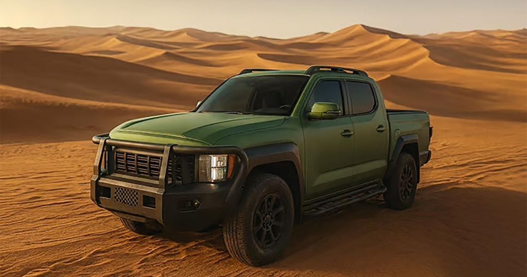 Redesigned kia tasman appears on official company website
