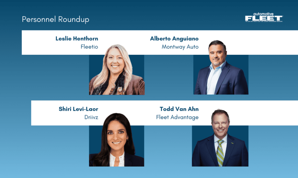 Personnel roundup: fleetio, vontier, fleet advantage, & montway auto