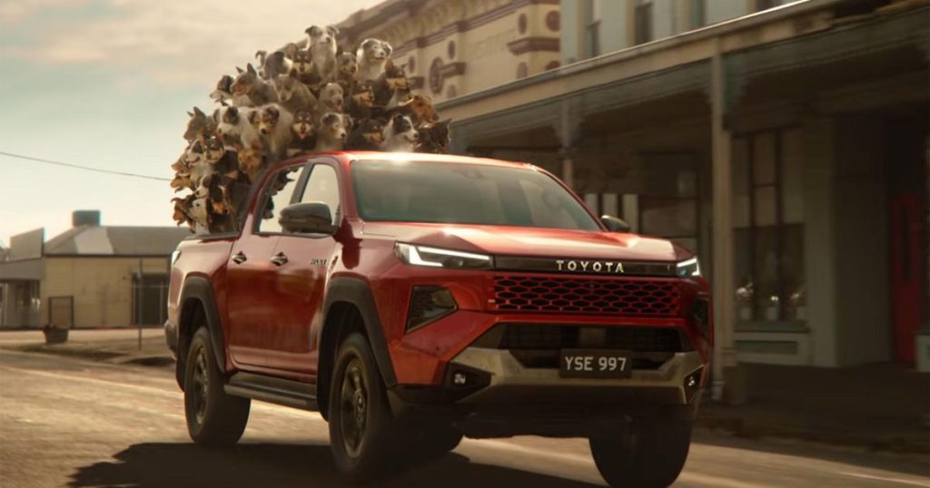 Toyota hilux ad thrown to the dogs after breach of