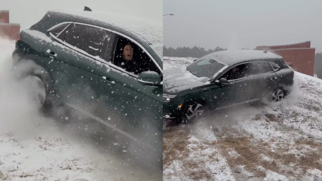 Vinfast vf8 does a wild burnout without driver input when