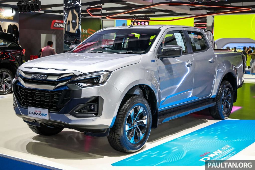 2026 Isuzu D-Max EV on display in Bangkok – 190 PS, 350 Nm, up to 263 km WLTP; CKD; priced at RM192k