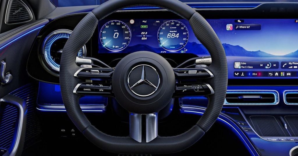 2027 mercedes benz c class ev's screen heavy interior revealed