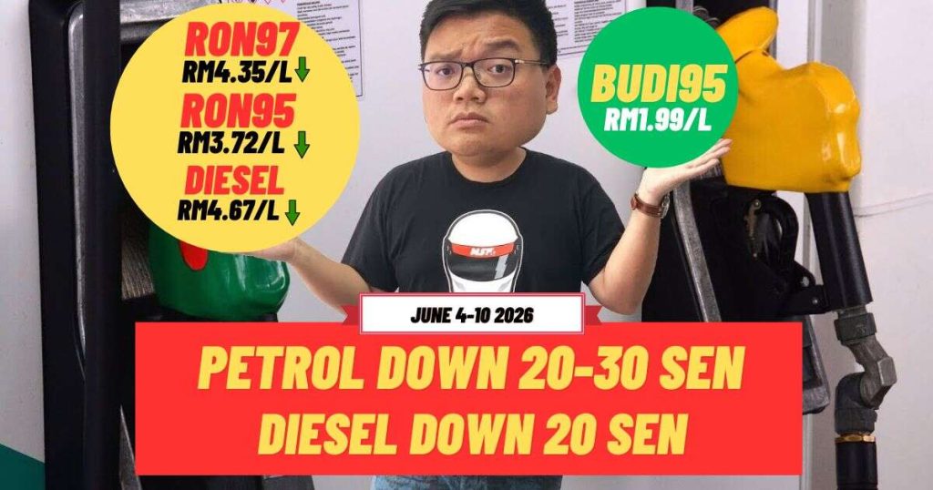 Malaysian fuel prices june 4 to 10, 2026 – prices